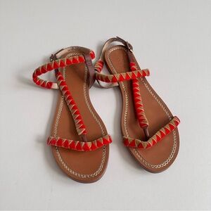 Vince Camuto Raminta Braided Chain Sandals Gold Orange Size 8M